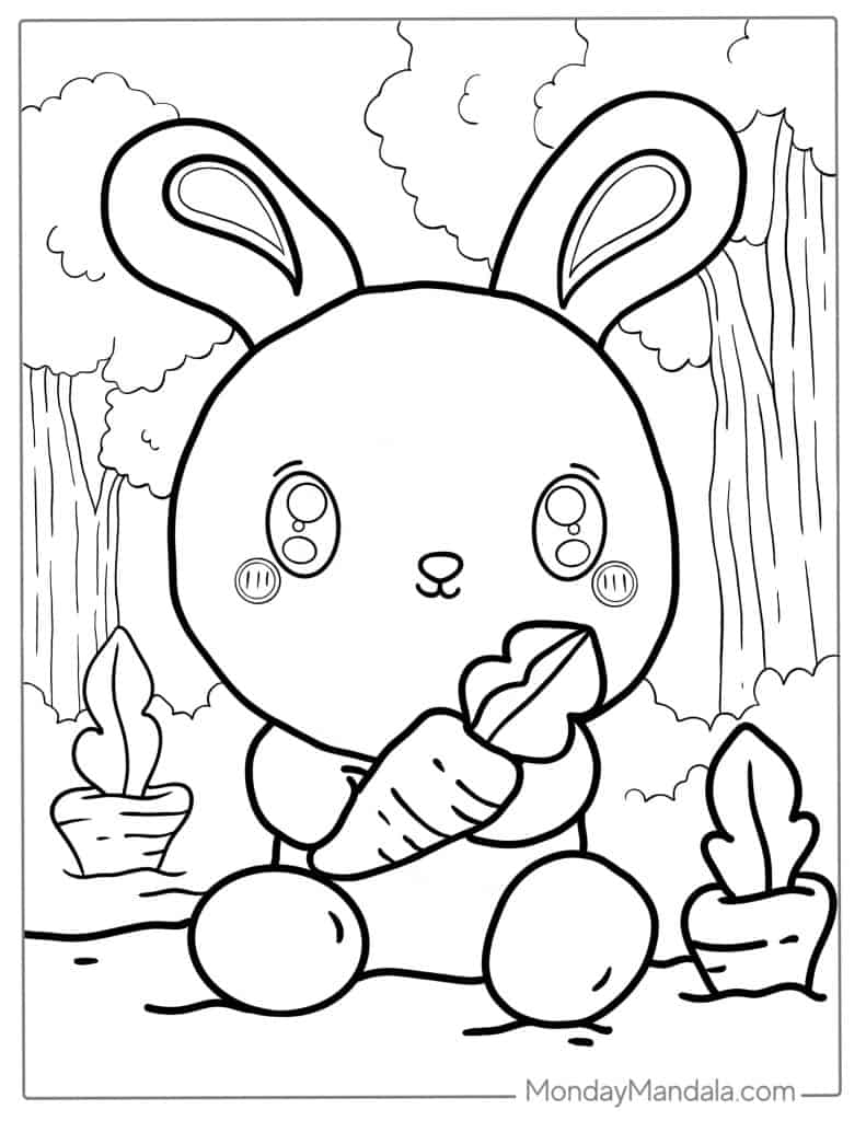 44 Rabbit Coloring Pages Free PDF Printables 