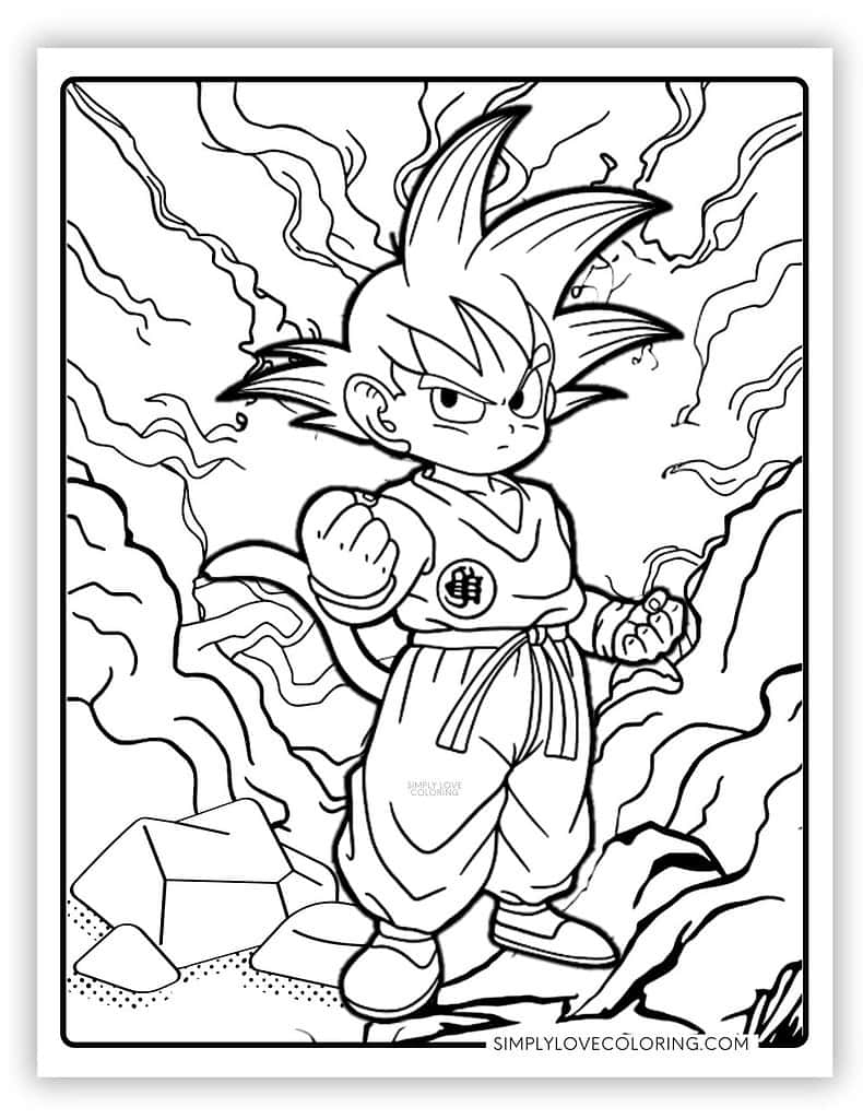 dragon ball z goku coloring pages