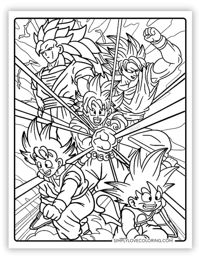 dragonball coloring pages