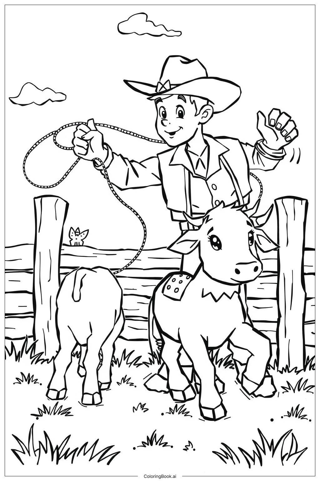 46 Cowboy Coloring Pages Free PDF PNG Printables 