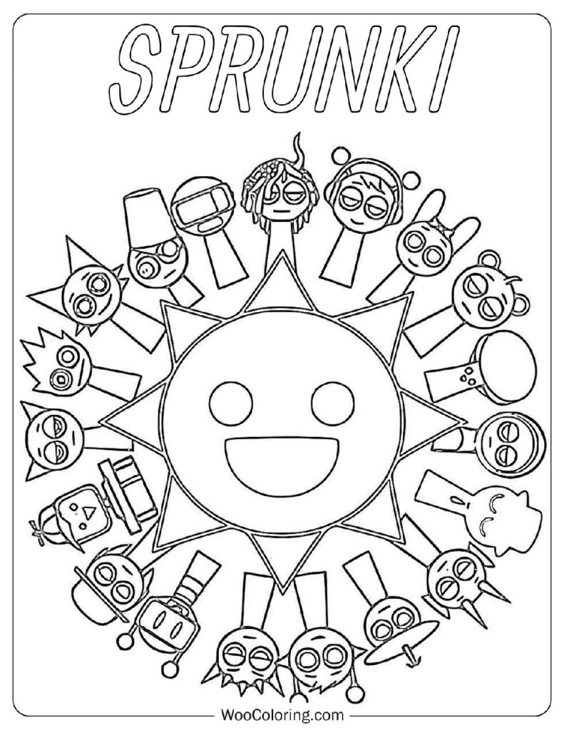 46 Sprunki Coloring Pages Free PDF To Print Woo Coloring
