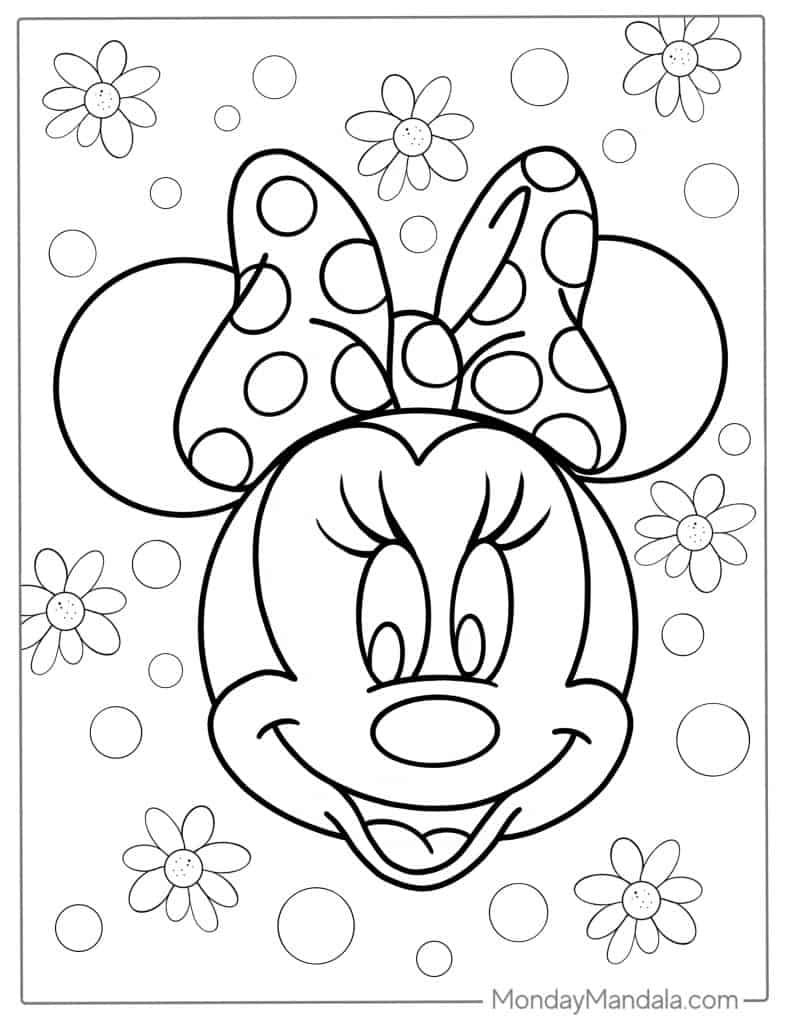 minnie mouse coloring page