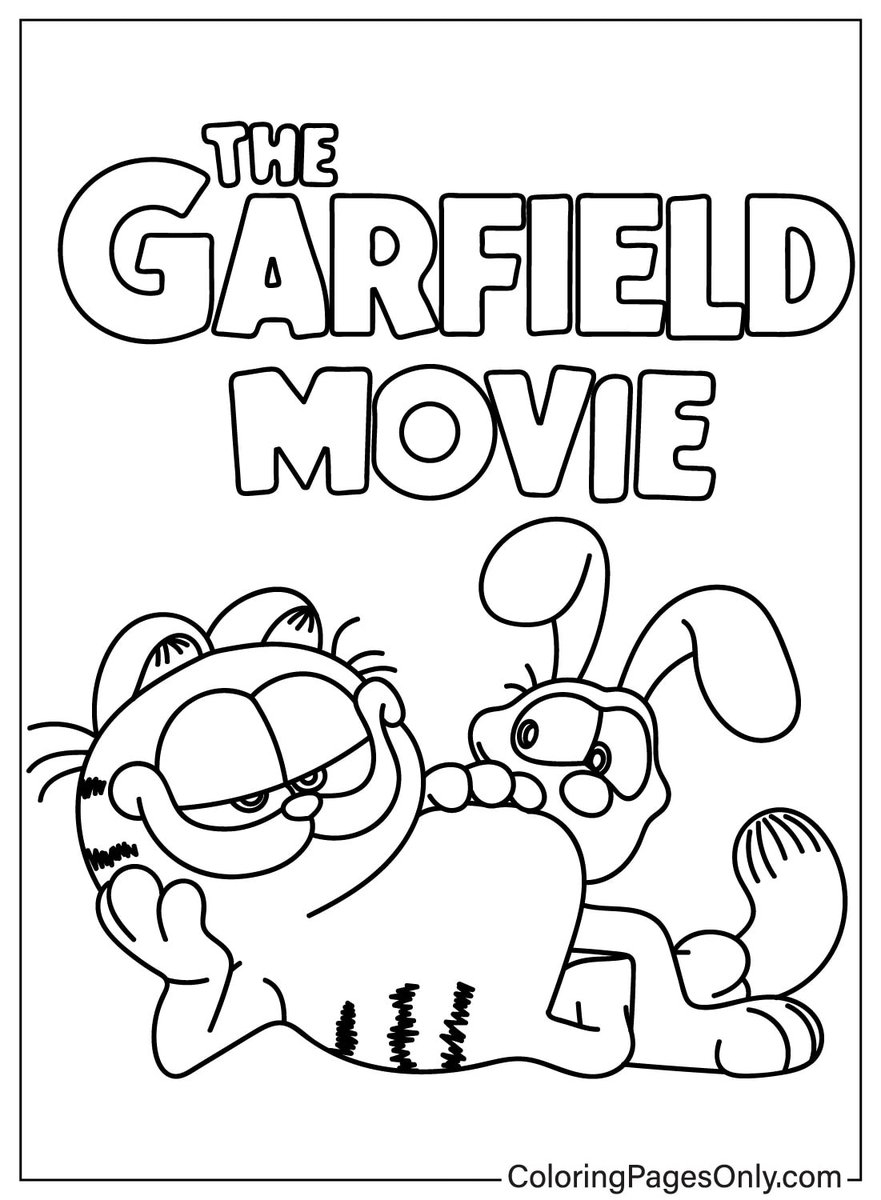 coloring pages garfield