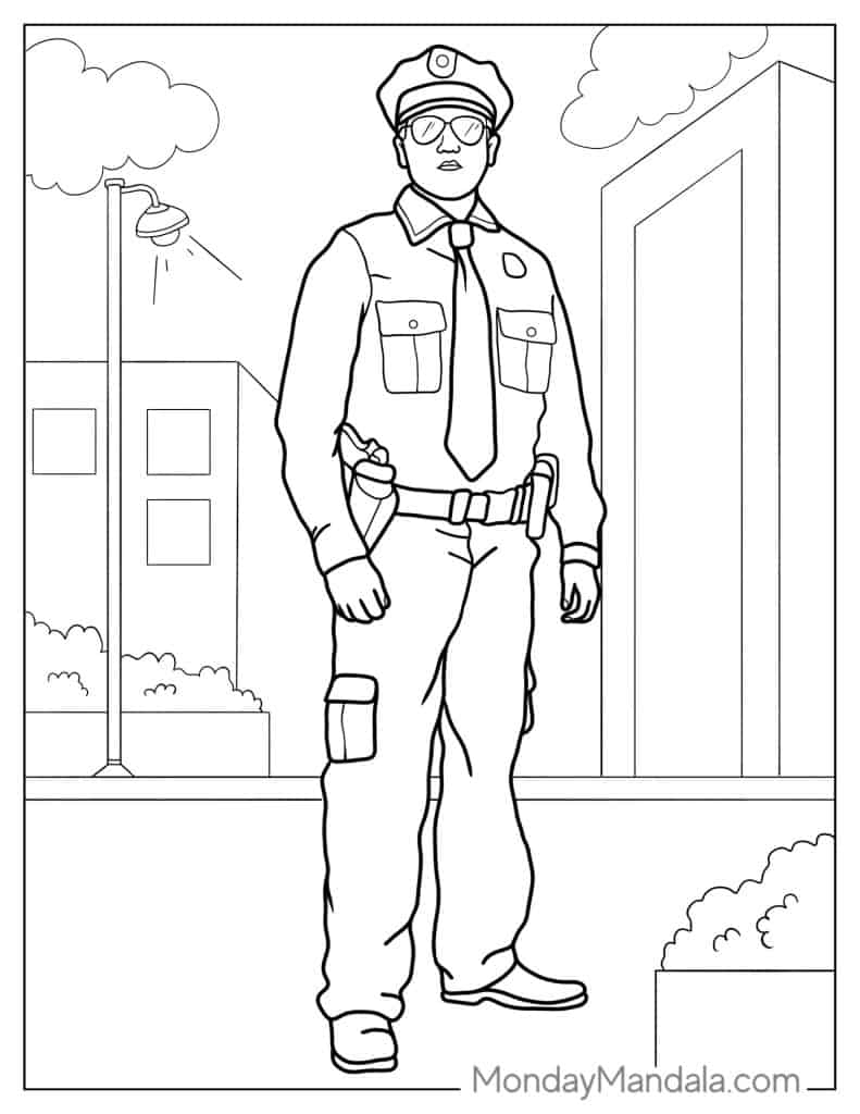 48 Police Coloring Pages Free PDF Printables 