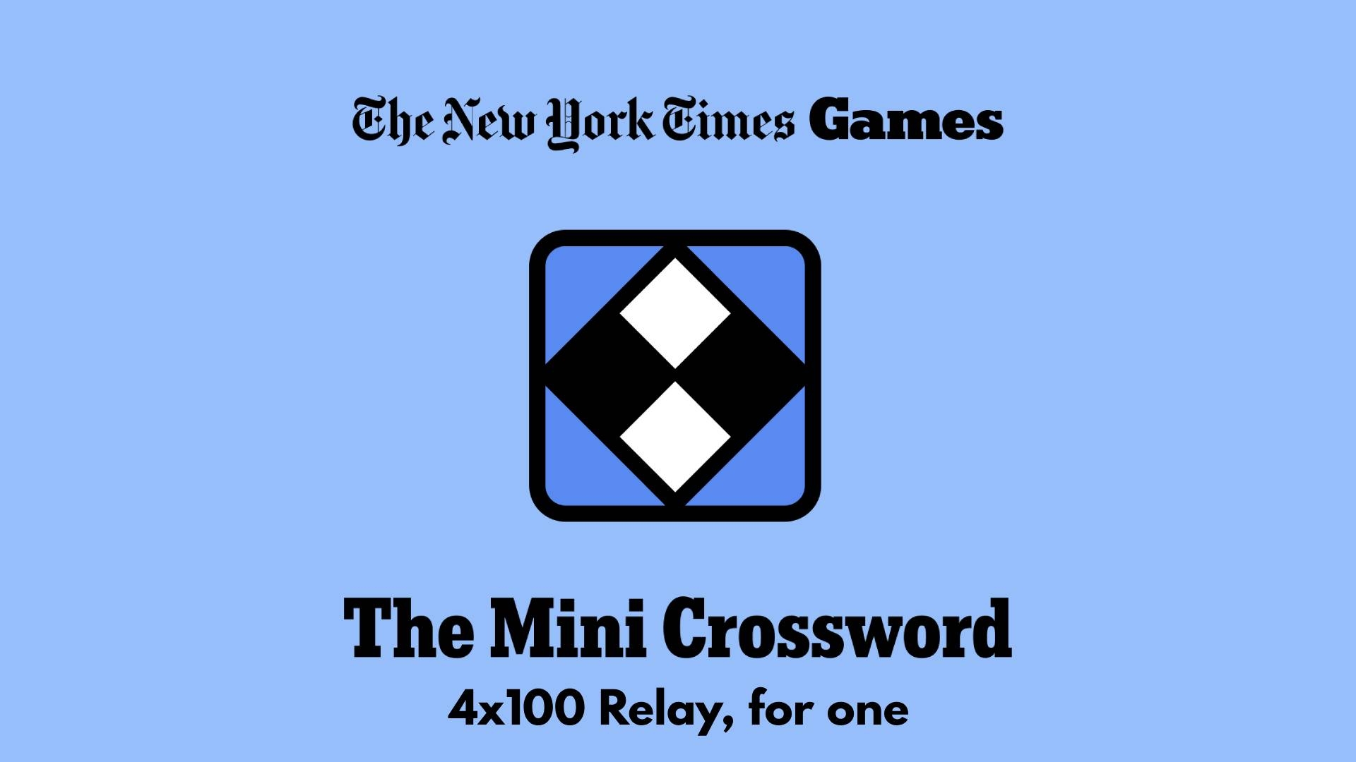 4x100 Relay For One Crossword Answer Clues NYT Quick