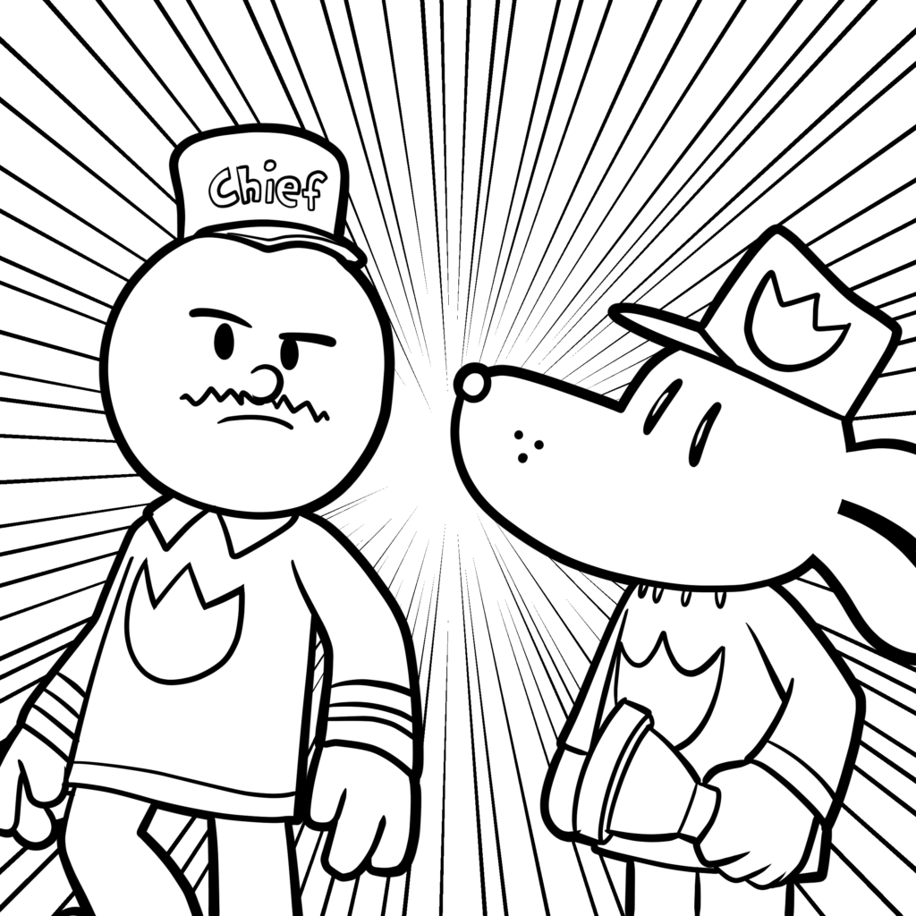 dogman coloring page