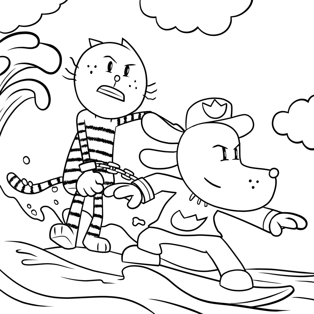 dog man coloring pages