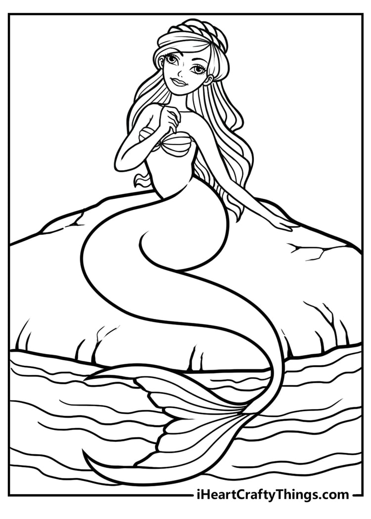 free mermaid coloring pages