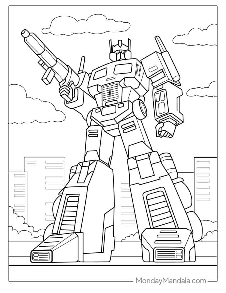 transformers coloring pages