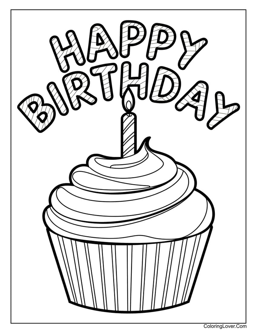 happy birthday coloring pages