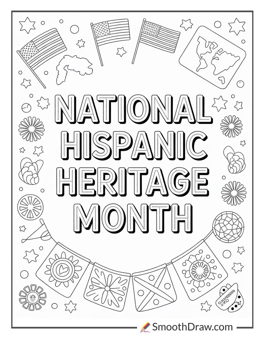 hispanic heritage month coloring pages