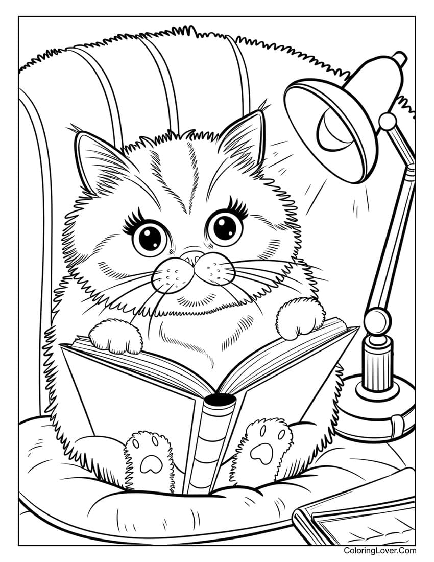 coloring pages of cats printable
