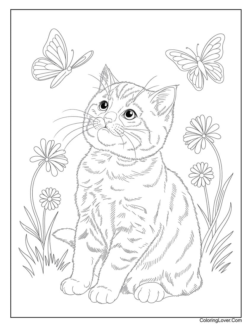 kitty cat coloring pages