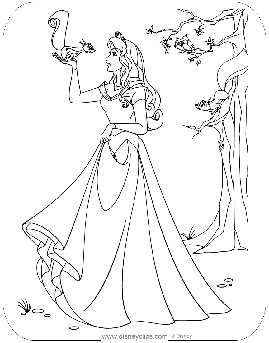 aurora coloring pages
