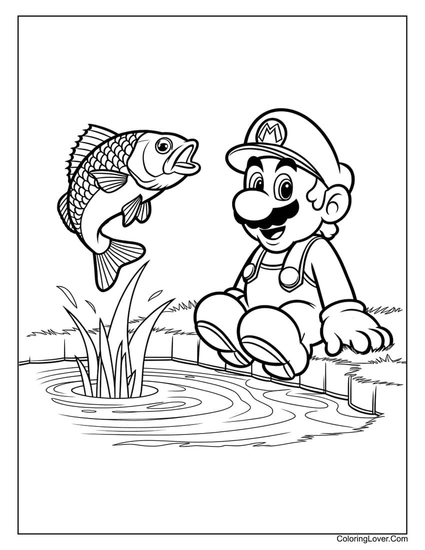 coloring pages super mario