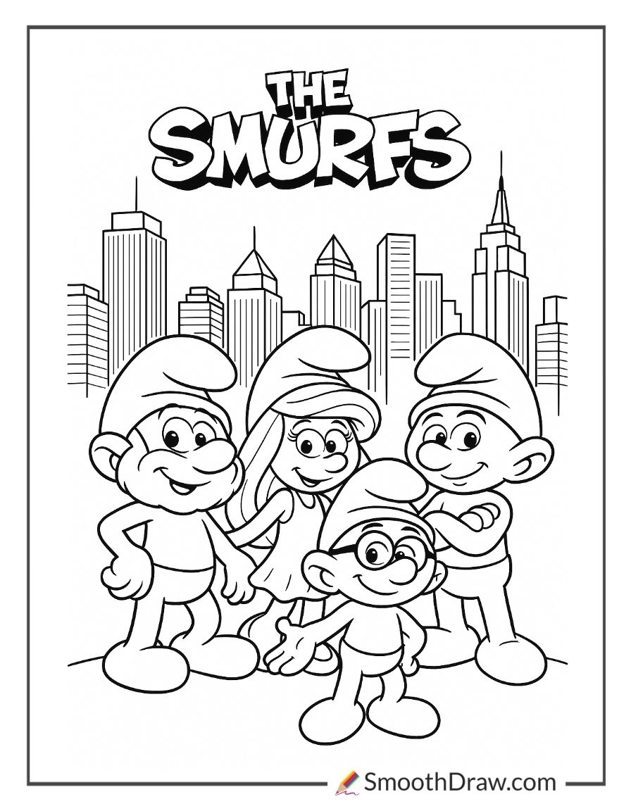 58 Smurfs Coloring Pages Smooth Draw