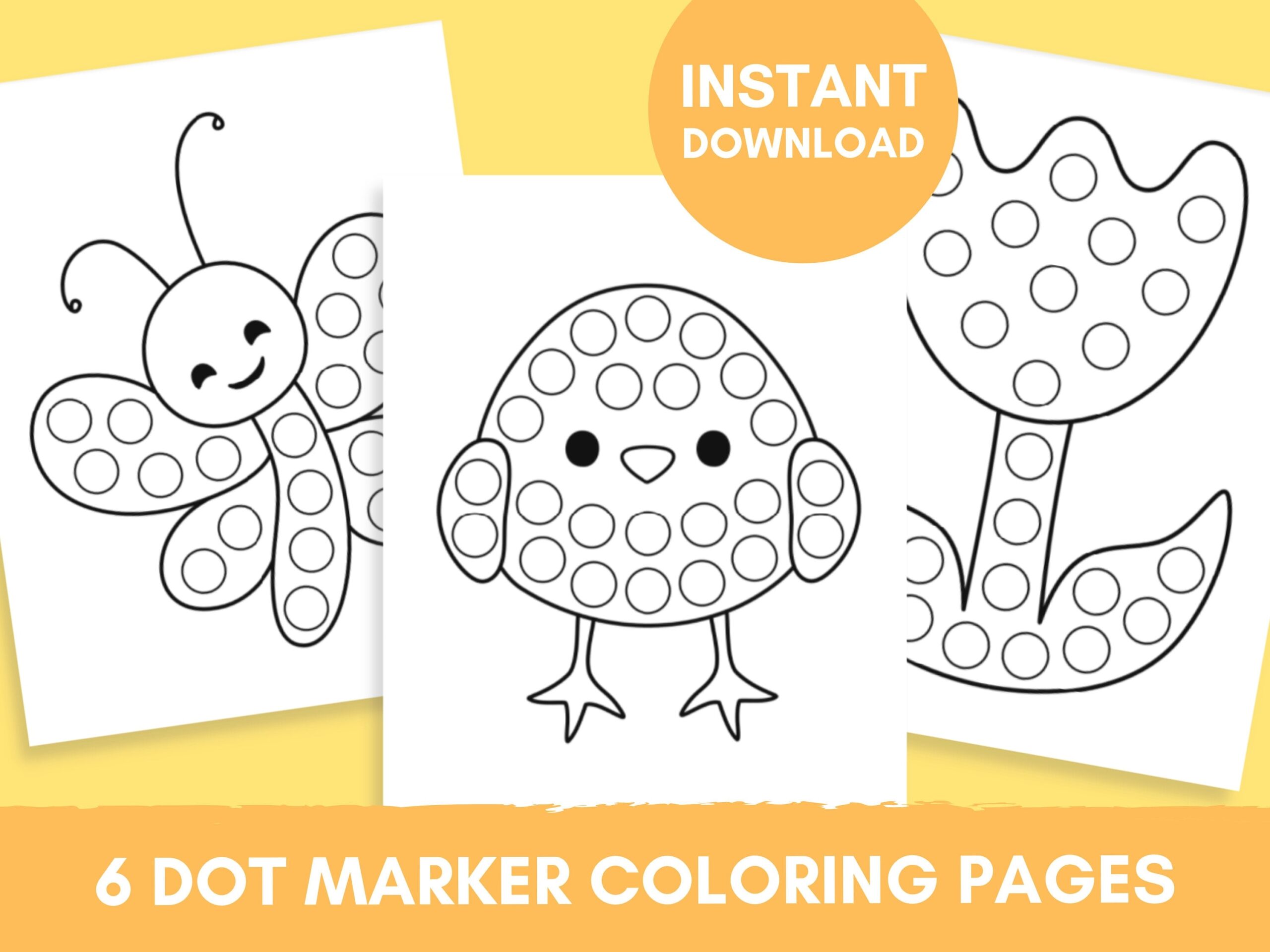 dot marker coloring pages
