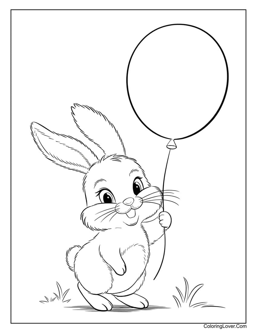 bunny coloring page