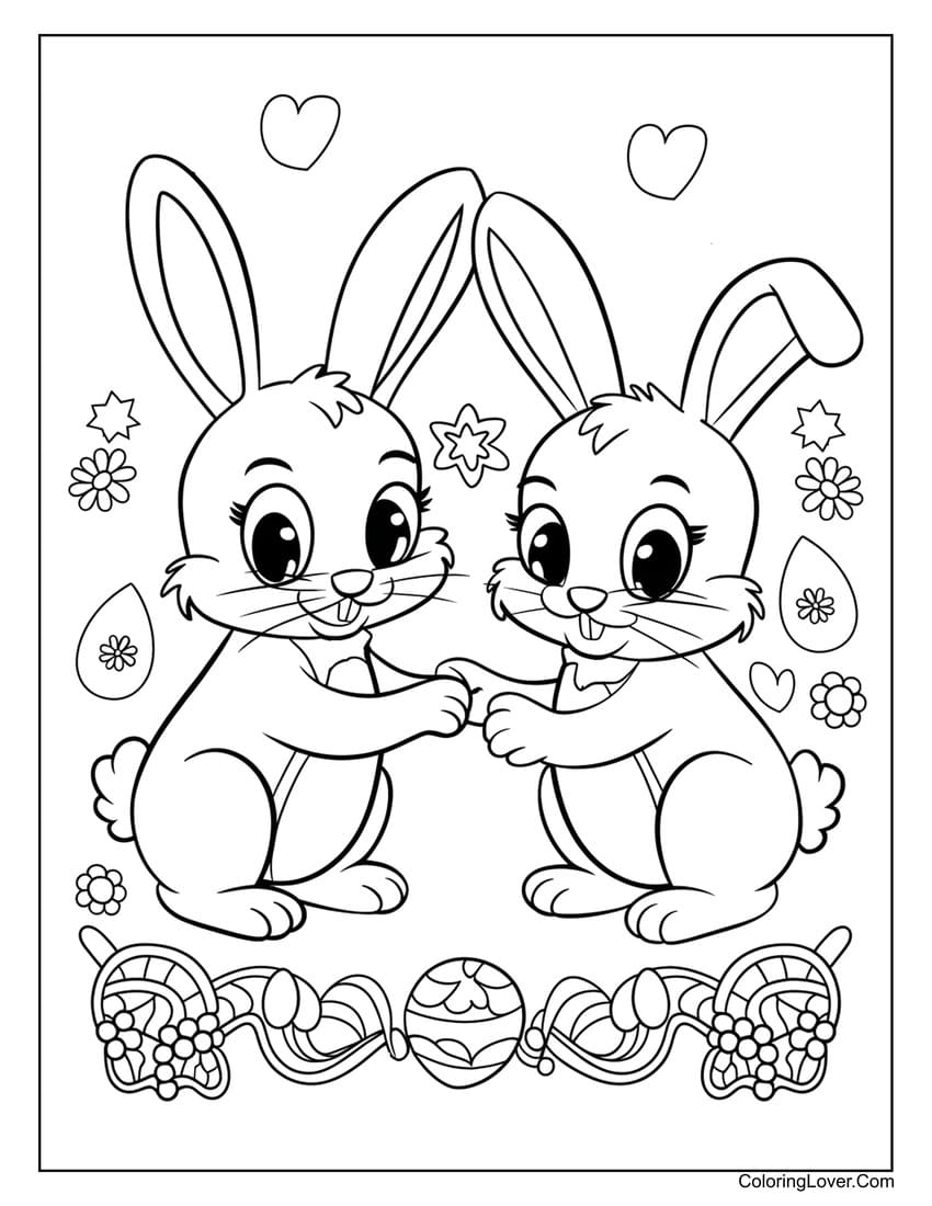 coloring pages bunnies