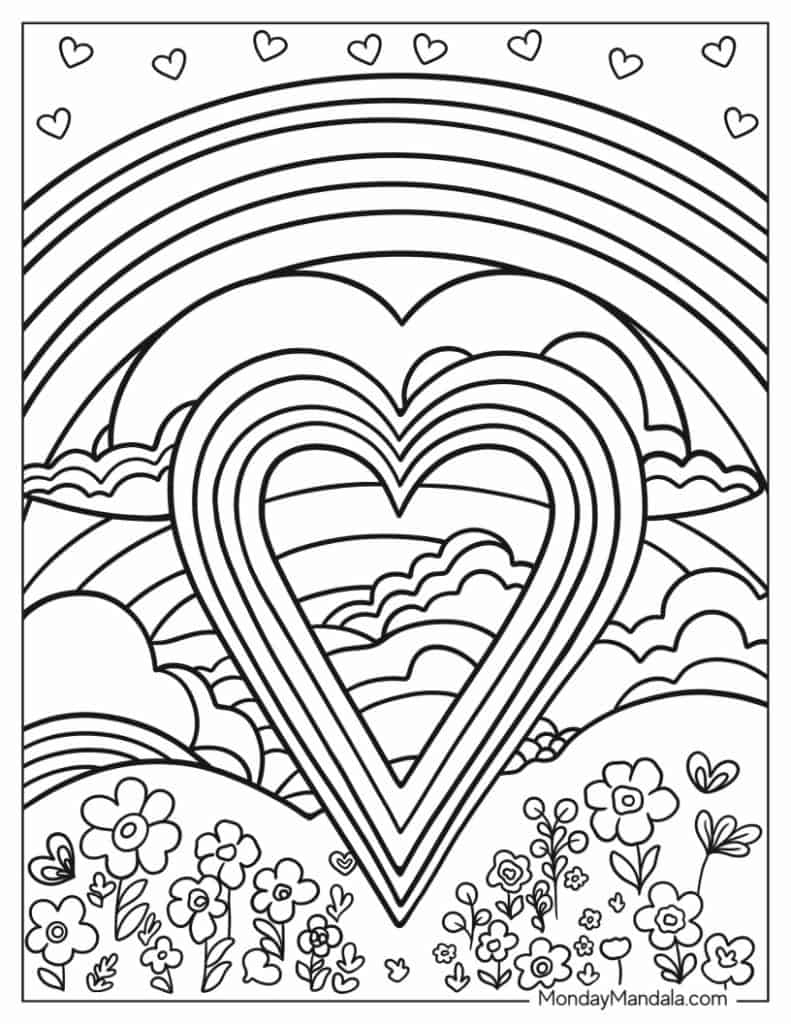 coloring pages hearts