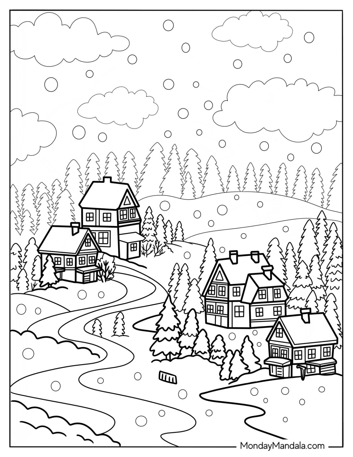 winter holiday coloring pages winter holiday coloring pages