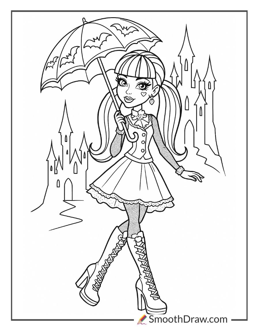 62 Monster High Coloring Pages Smooth Draw