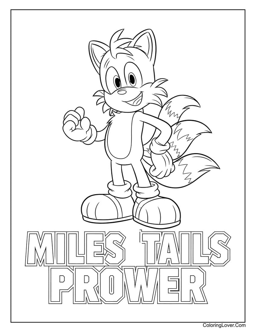tails coloring pages