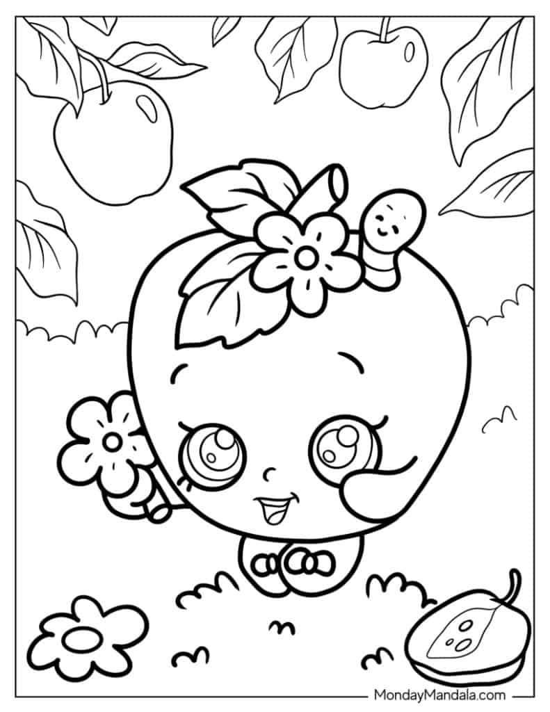 66 Shopkins Coloring Pages Free PDF Printables