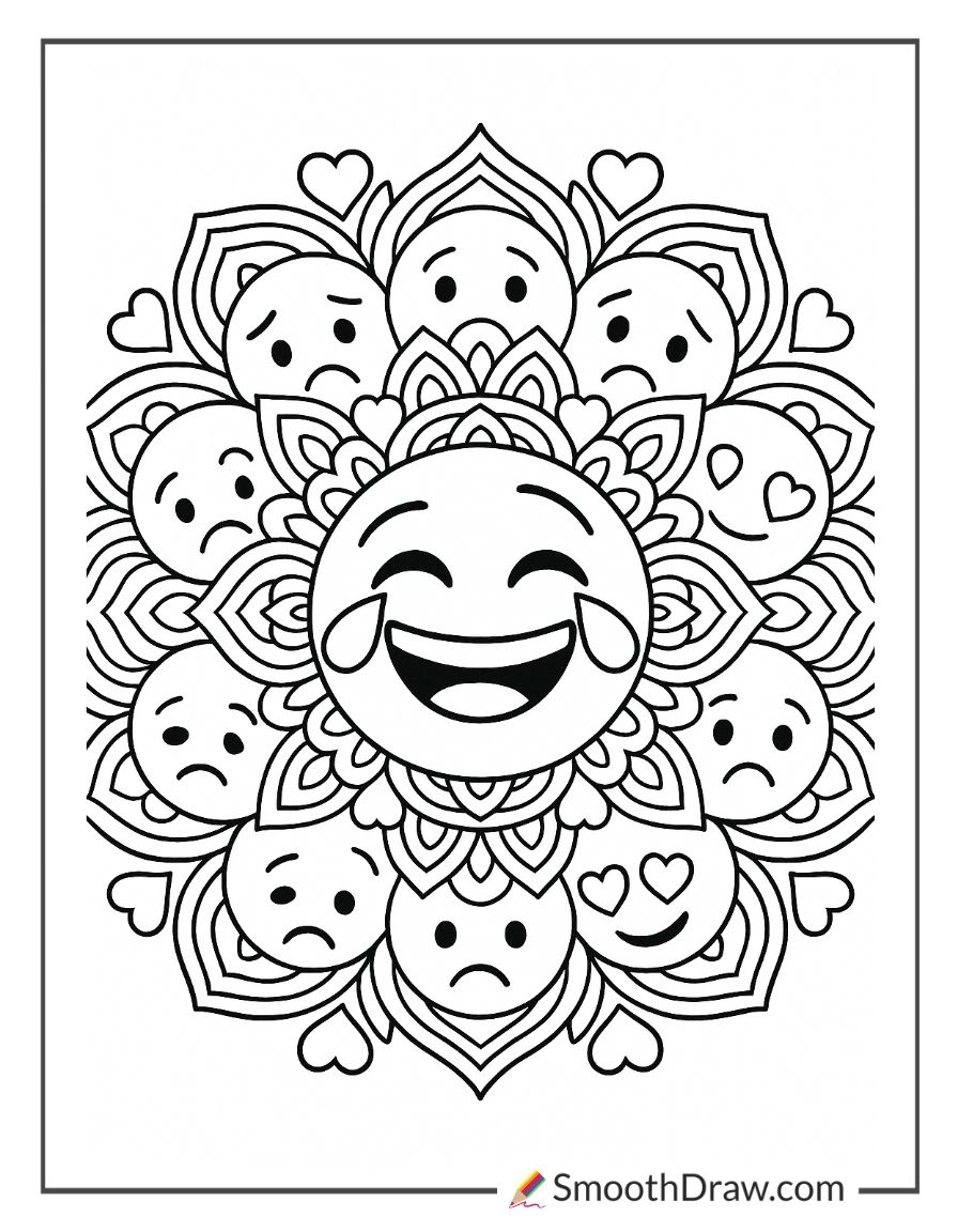 75 Emoji Coloring Pages Free Printables Smooth Draw