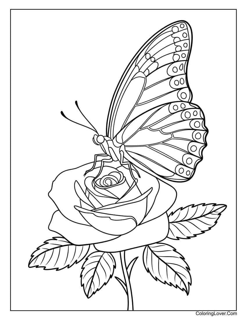 beautiful flower coloring pages
