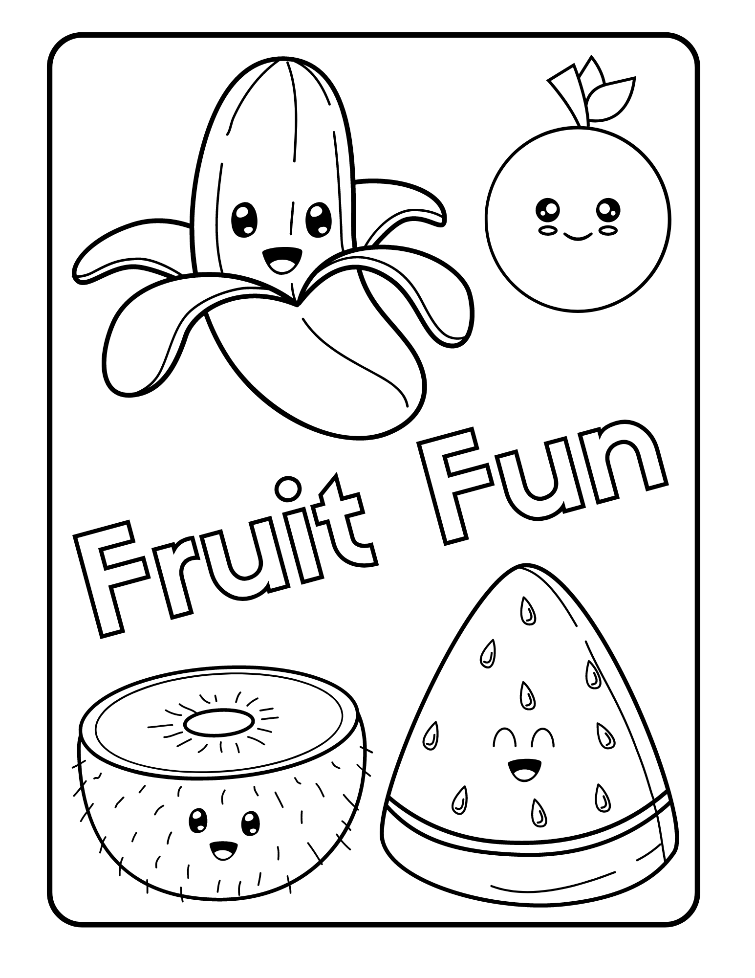 fruit coloring page