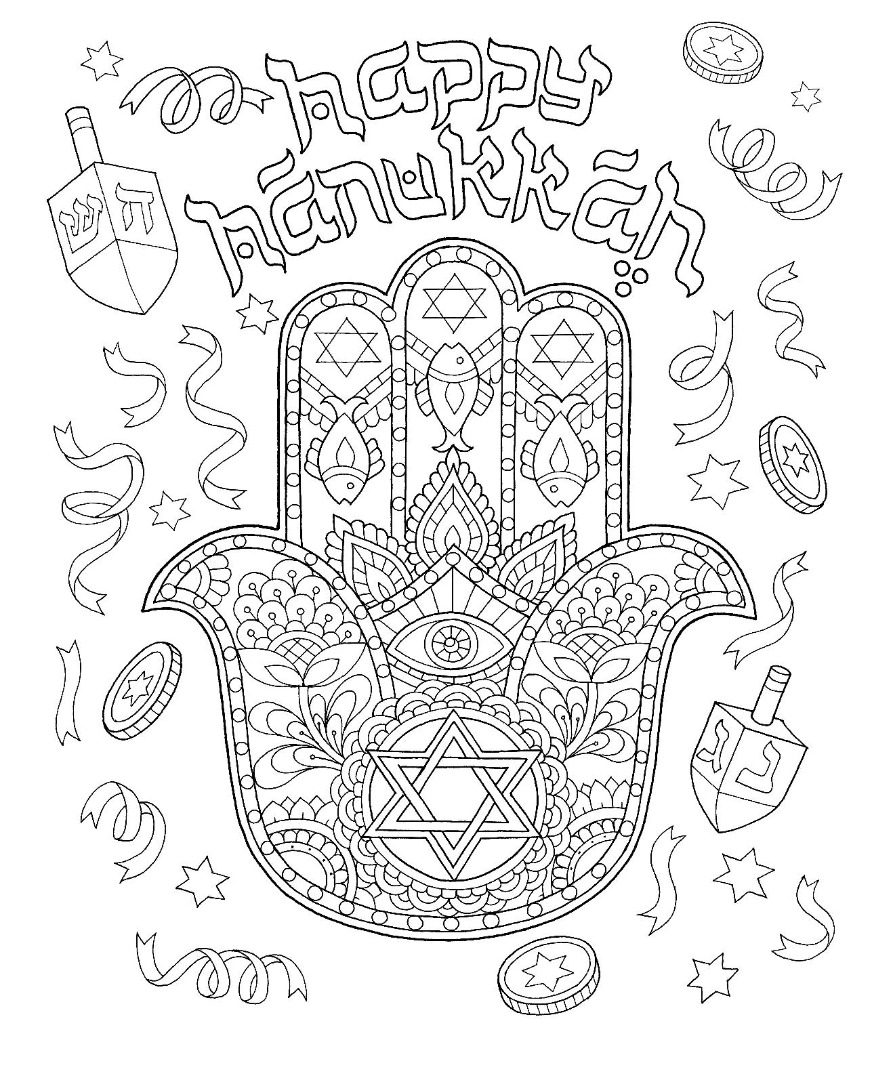8 Free Hanukkah Coloring Pages Drawings