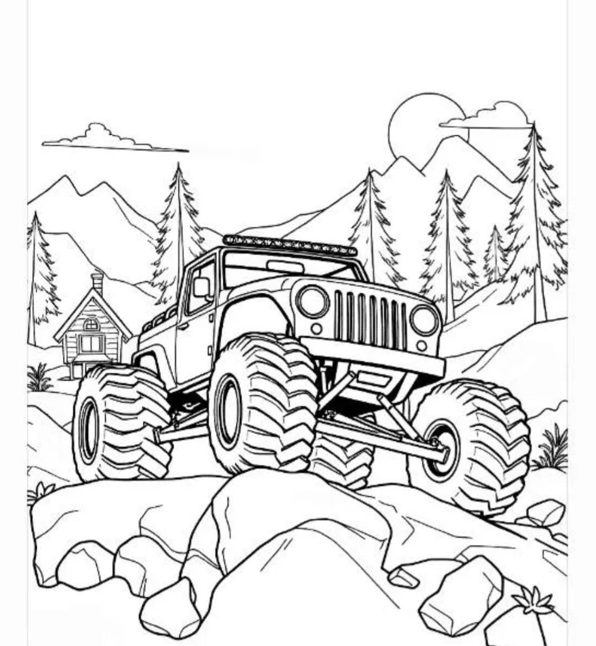jeep coloring pages