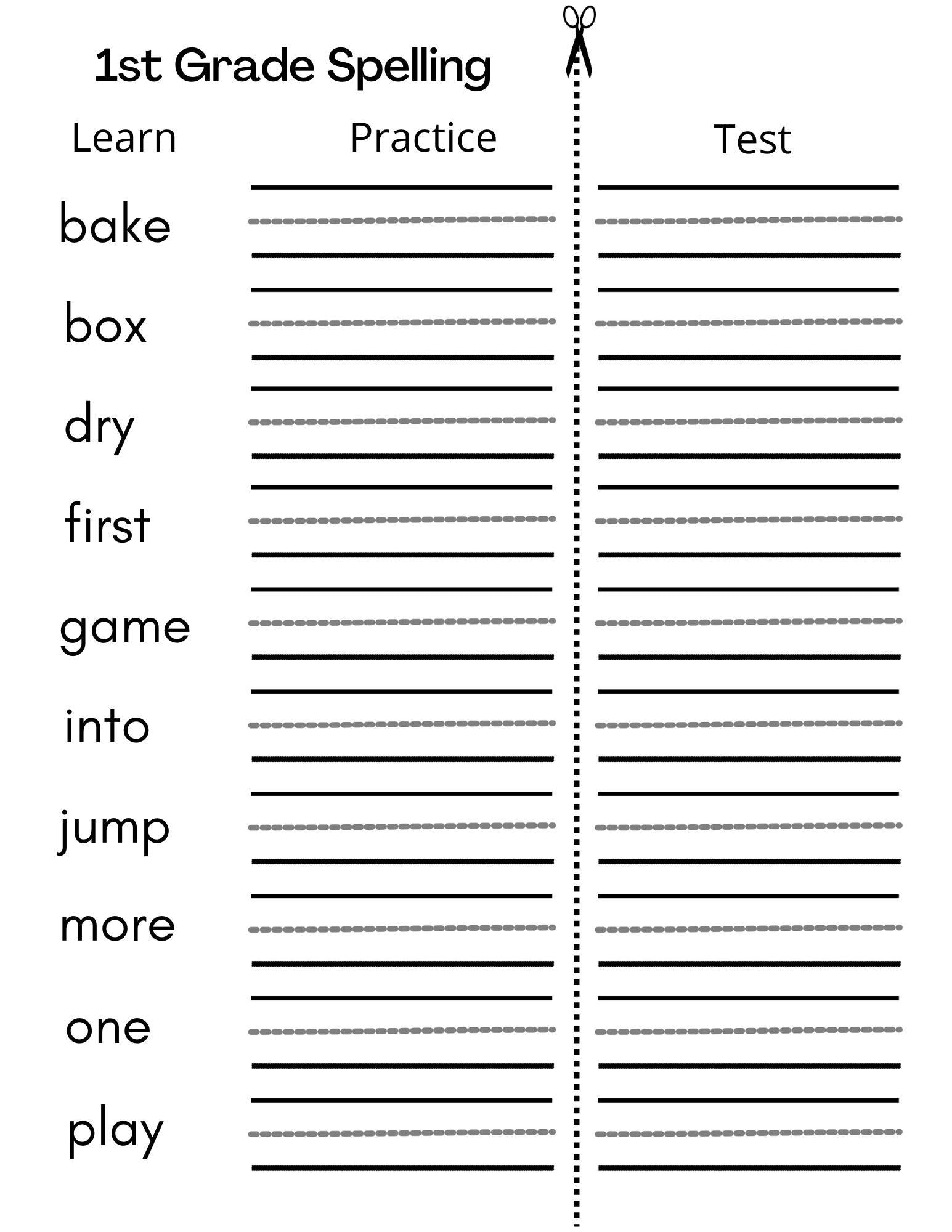 first grade writing worksheets