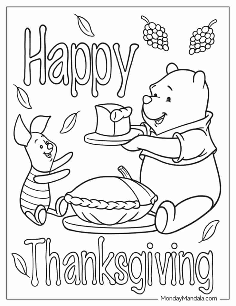 happy thanksgiving coloring pages