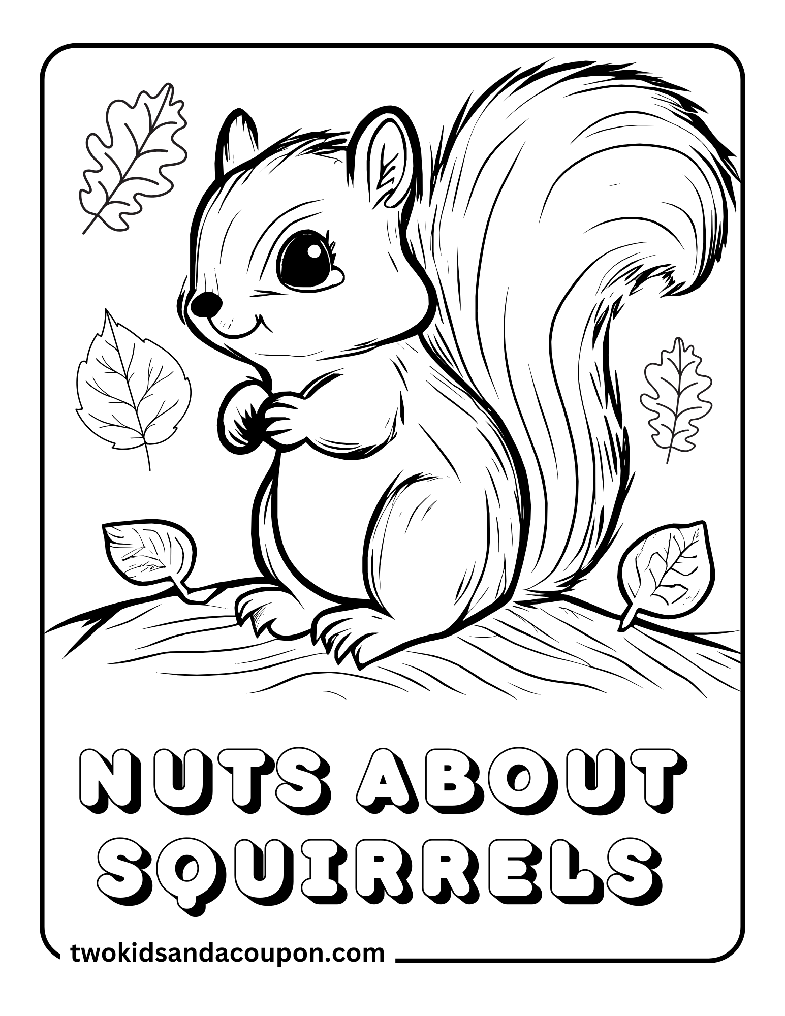 9 Free Printable Squirrel Coloring Pages