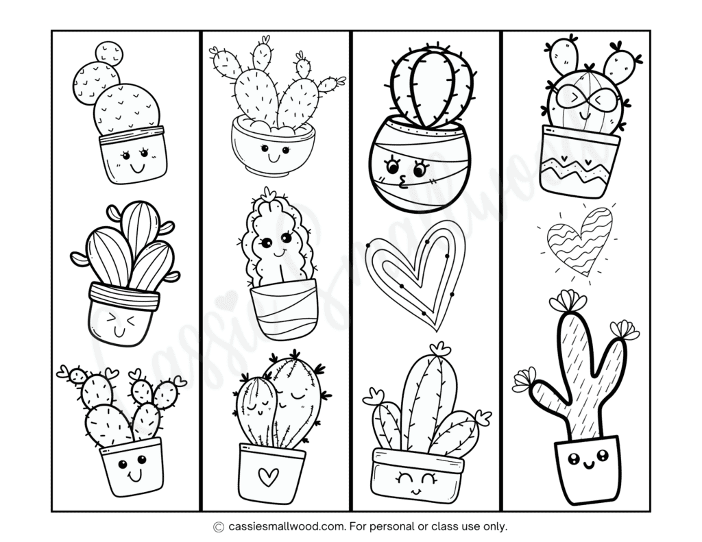 bookmark coloring pages