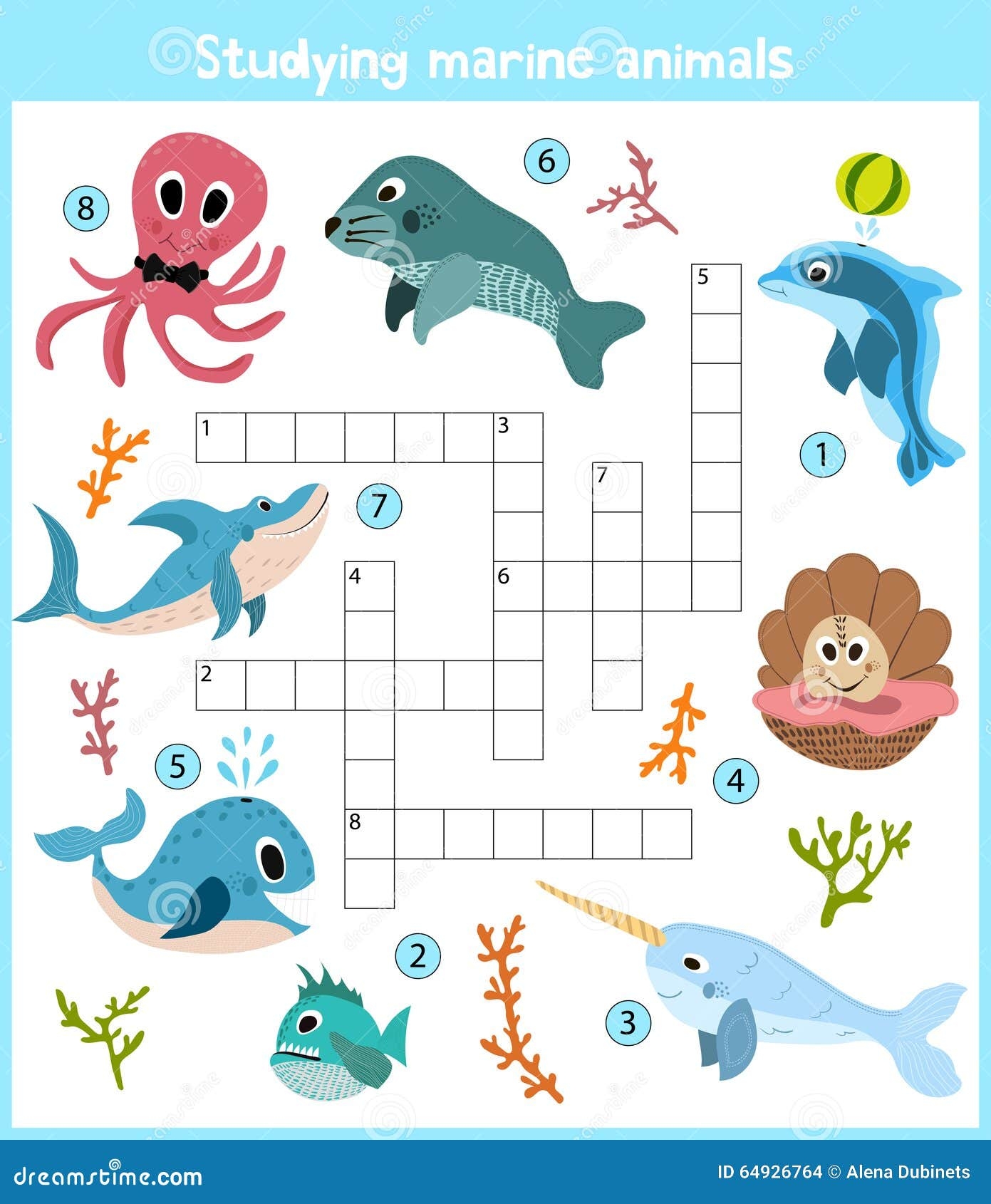 A Colorful Children S Cartoon Crossword Education Game For Children On The Theme Of Sea Animals And Fishes Living In The Seas And Stock Illustration Illustration Of Isolated Fish 64926764 A Colorful Children S Cartoon Crossword Education Game For Children On The Theme Of Sea Animals And Fishes Living In The Seas And Stock Illustration Illustration Of Isolated Fish 64926764