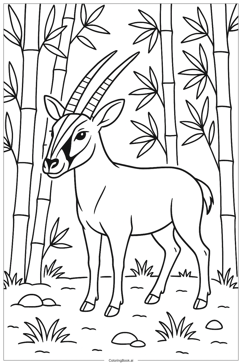 saola coloring page saola coloring page