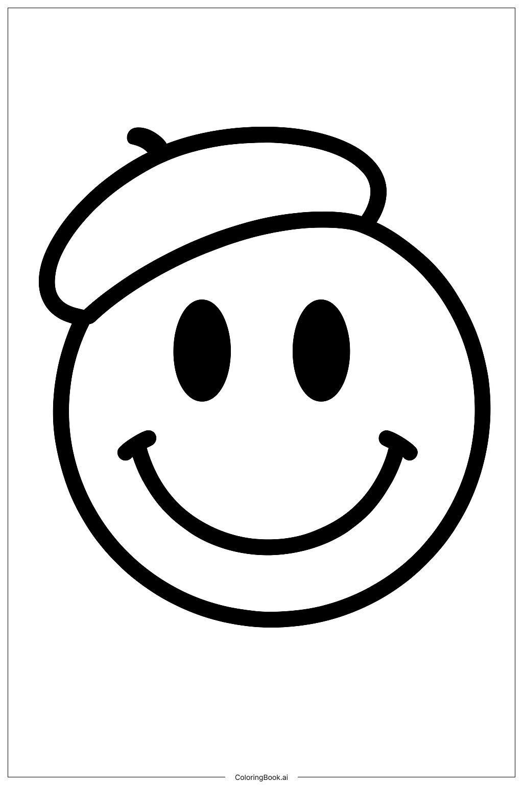 smiley face coloring page