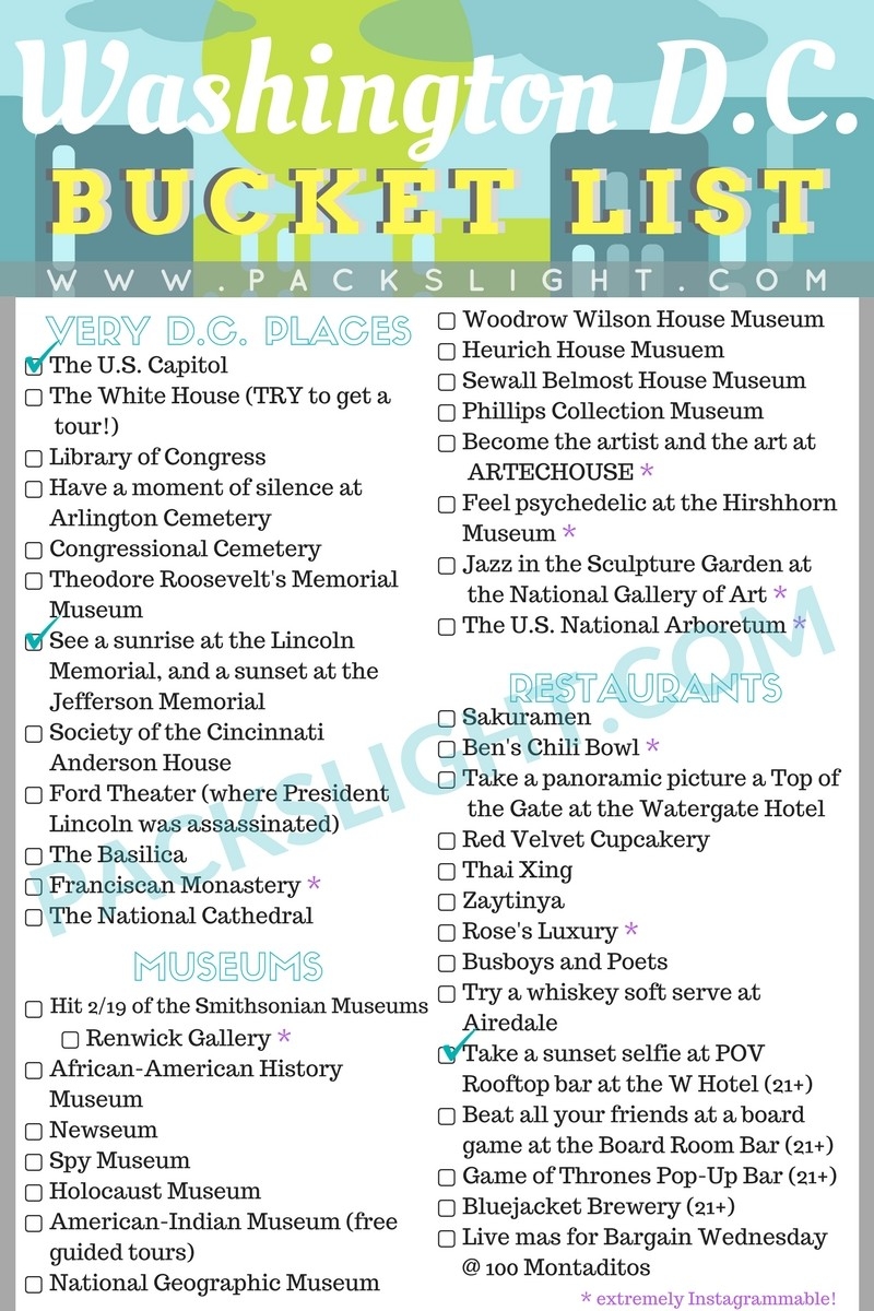 A Washington D C Bucket List 74 Ways To Experience The Nation s Capital