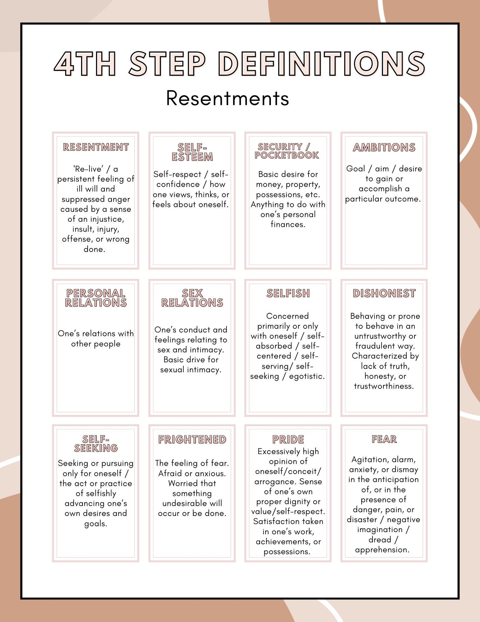 aa step 4 worksheet aa step 4 worksheet