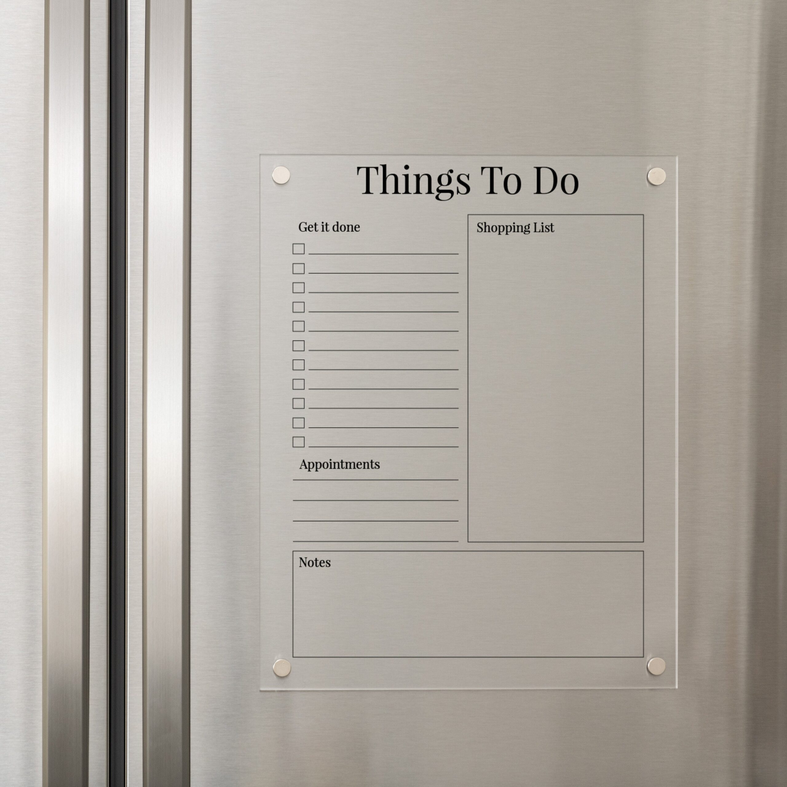 Acrylic To Do List For Fridge Magnetic Acrylic Dry Erase Board Reusable Family Planner 005 Etsy