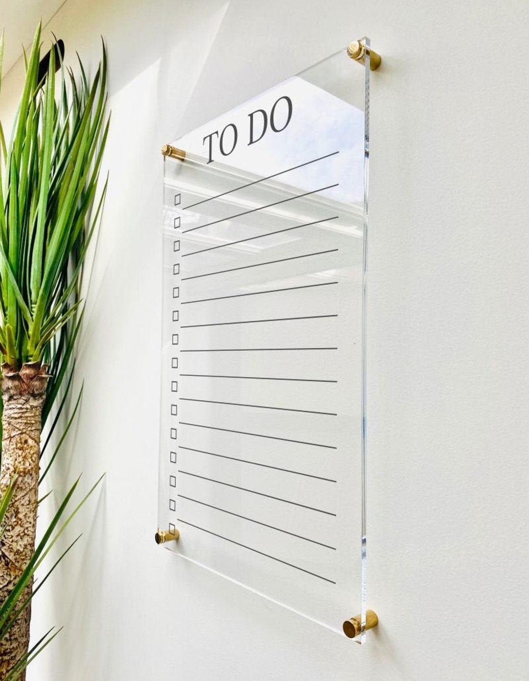 Acrylic To Do List For Wall Dry Erase Board Clear Acrylic Calendar Office Decor Housewarming Gift 03 009 024 Etsy
