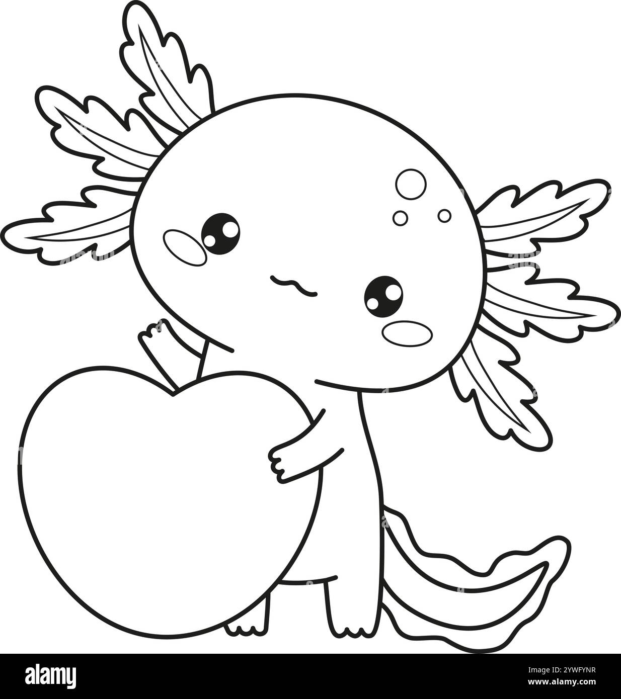 cute axolotl coloring pages