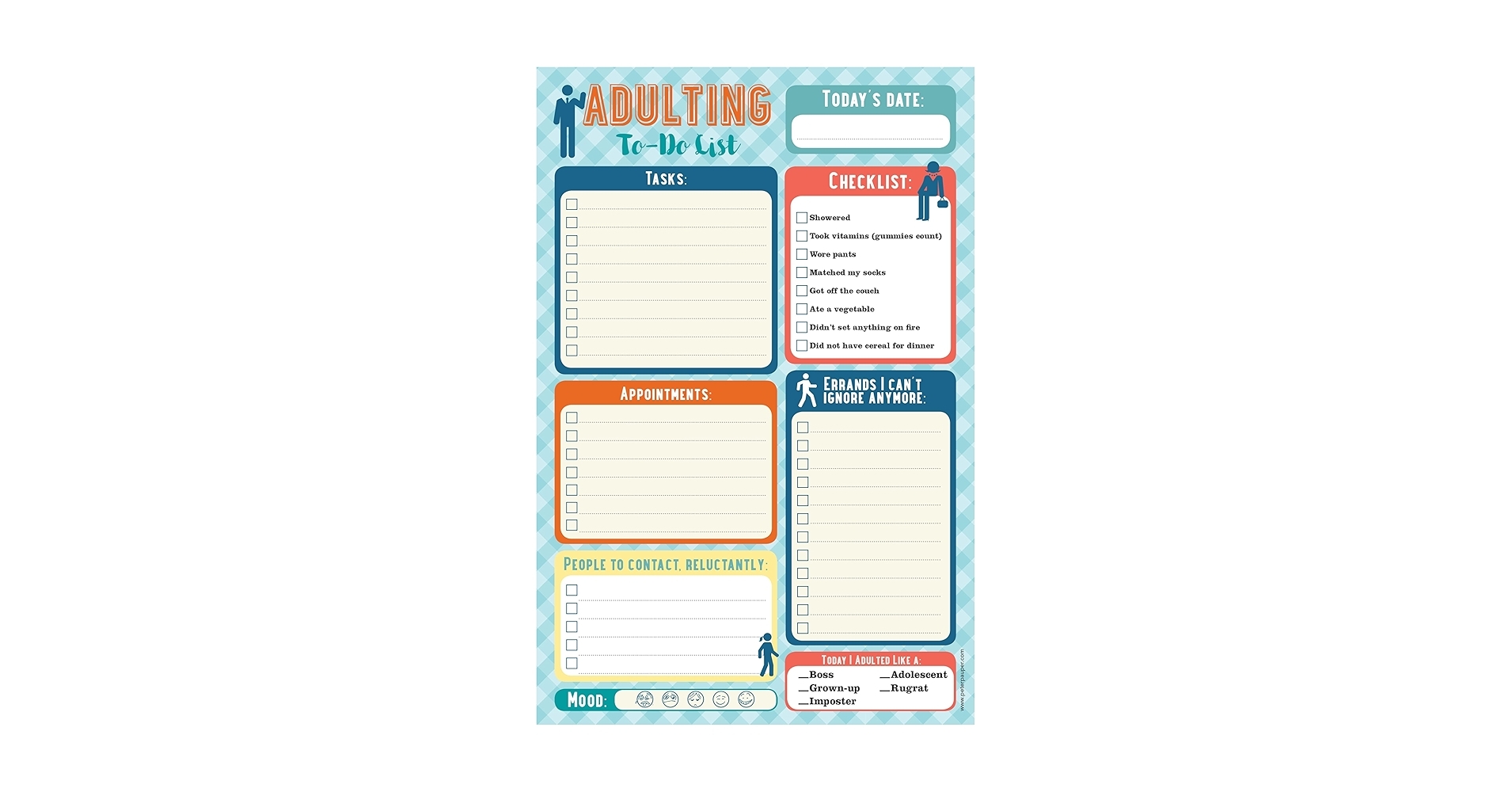 Adulting Note Pad To Do List Peter Pauper Press 9781441322692 Amazon Office Products