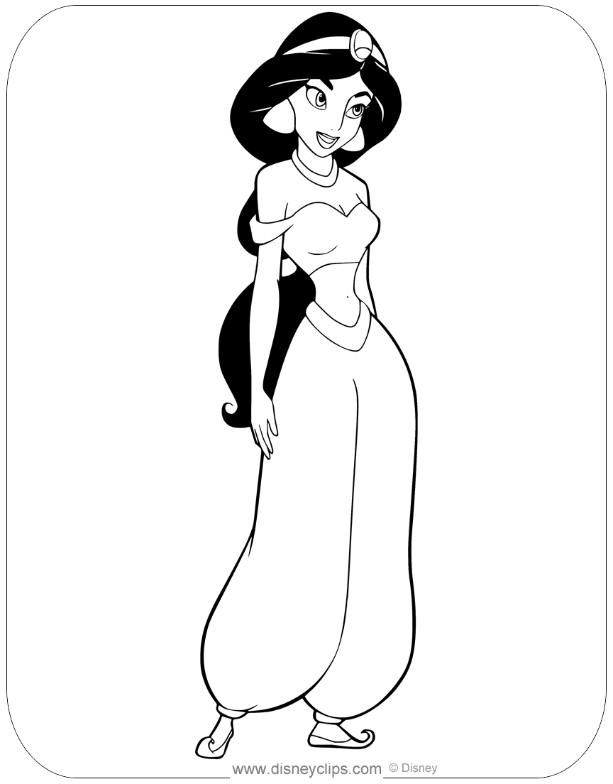 jasmine coloring page