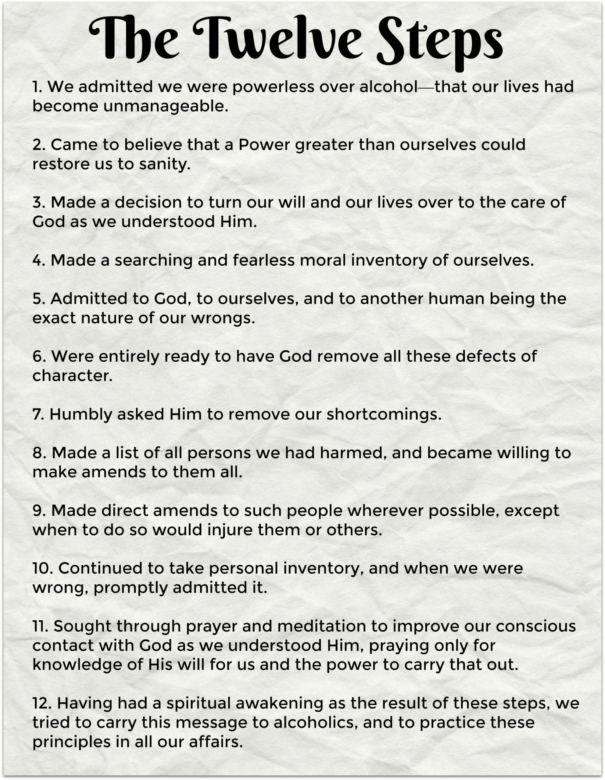 Alcoholics Anonymous 12 Steps Worksheet A Comprehensive Guide Alcoholics Anonymous 12 Steps Worksheet A Comprehensive Guide