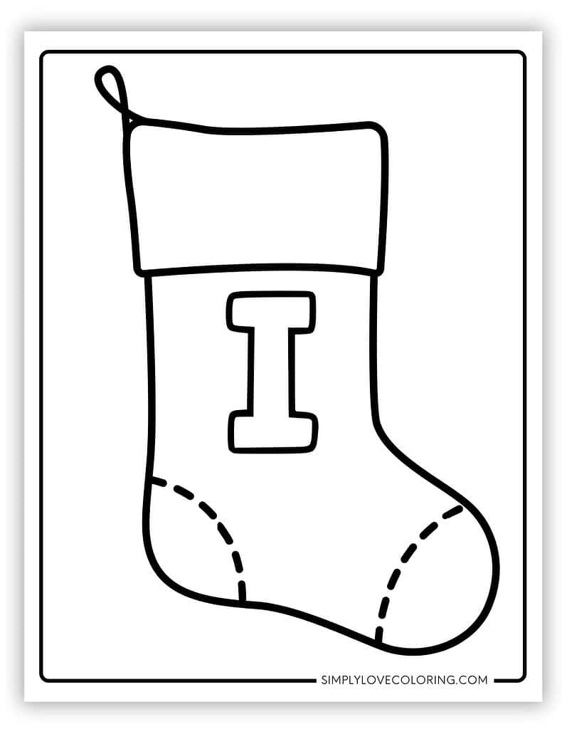 Alphabet Christmas Stocking Coloring Pages Free PDF Printables Simply Love Coloring
