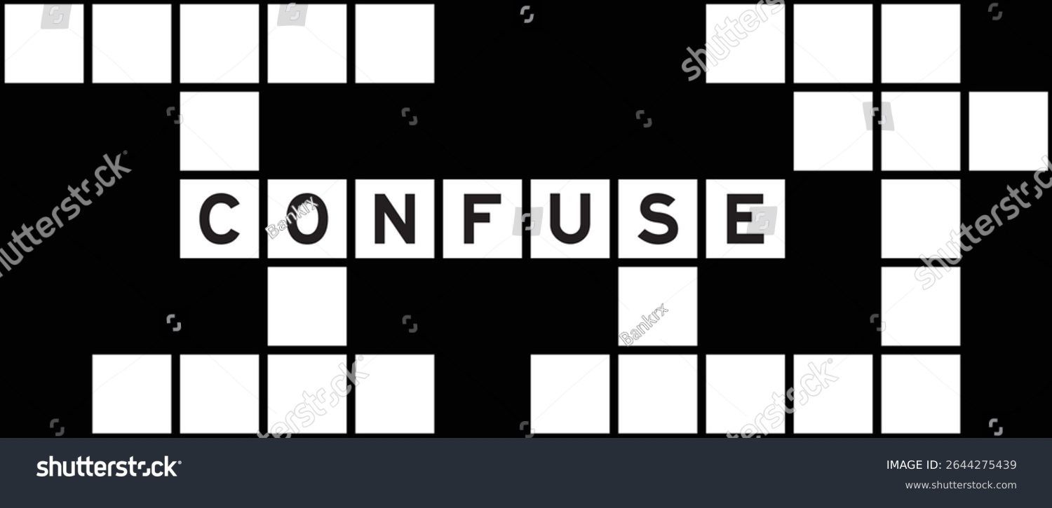 Alphabet Letter Word Confuse On Crossword Stock Vector Royalty Free 2644275439 Shutterstock